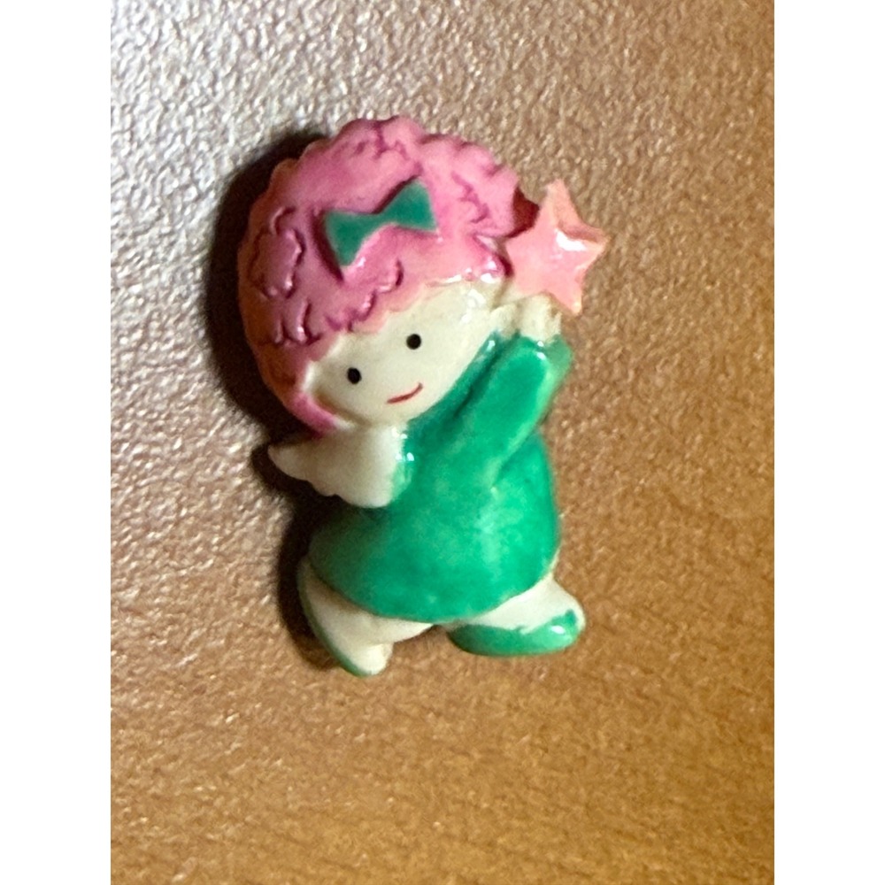 Vintage Strawberry Shortcake Angel Cake Pin 1980s American Greetings Collectible